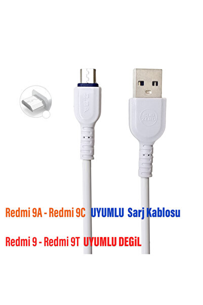 EXENAR Redmi 9A - Redmi 9C Uyumlu Şarj Kablosu - Micro 2.8A