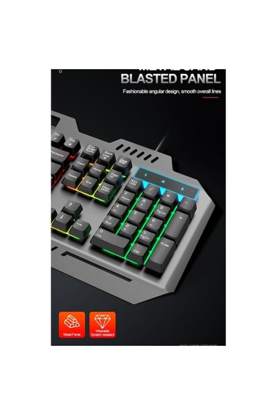 T-WOLF Set tastatură și mouse de gaming TF600, RGB, USB, ergonomic