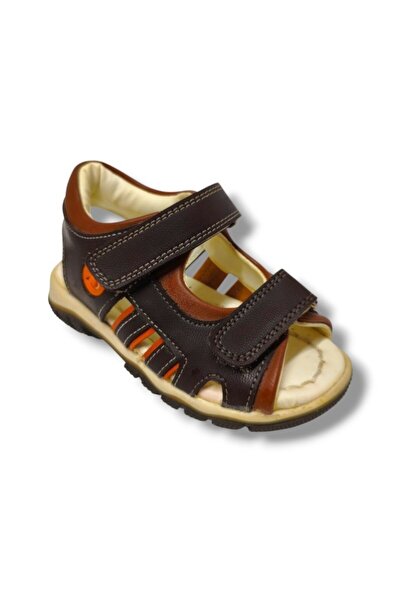 SEYFİ 3051-20 2 Ανδρικά σανδάλια Velcro Καφέ Πορτοκαλί