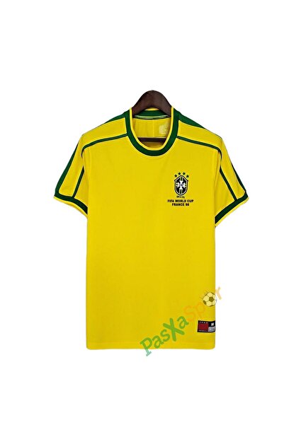 kombinezyum Nostalji Brezilya 1998 Dünya Kupası Finali Ronaldo Iç Saha Retro Forması