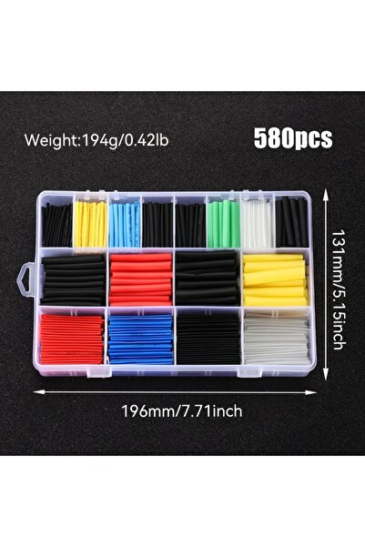 choice2 580 قطعة، 560/580/800 قطعة من أنابيب الانكماش الحراري 2:1، مجموعة متن...