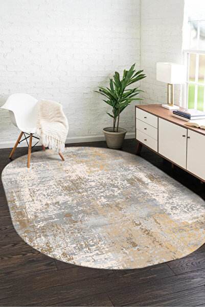 ferahome Dijital Baskılı halı Yıkanabilir Kaymaz Taban Salon Halısı (4A)