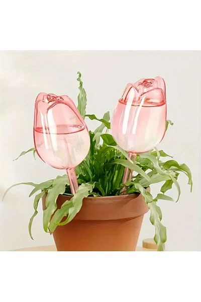 Choice 1pc Tulip Watering Globes for Plants – Automatic Self-Watering System, Slow-Release for Indoor & Out