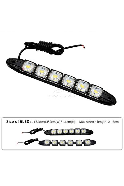 Choice Red 2X Waterproof DRL 6Chips Led Car Auto Decorative Flexible Daytime Running Light Driving Led Stri