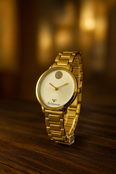 Goldpower Şık Görünümlü Metal Kol Saati