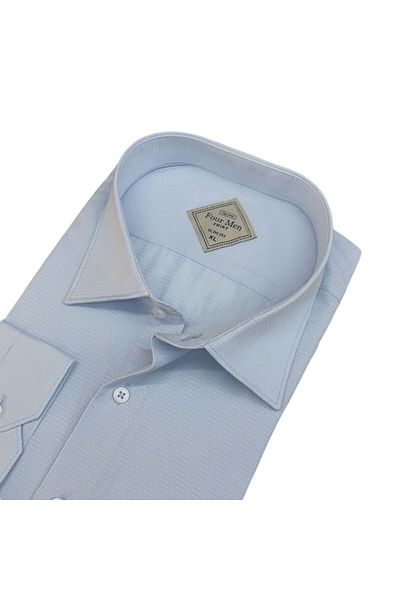 GÖMLEK GALERİSİ Slim Fit Slim Fit Plain Long Sleeve Men's Shirt