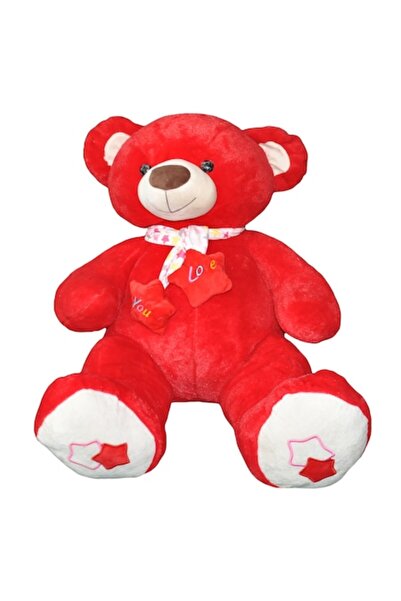 OEM Giant Plush Bear with Scarf, 110 cm, Red