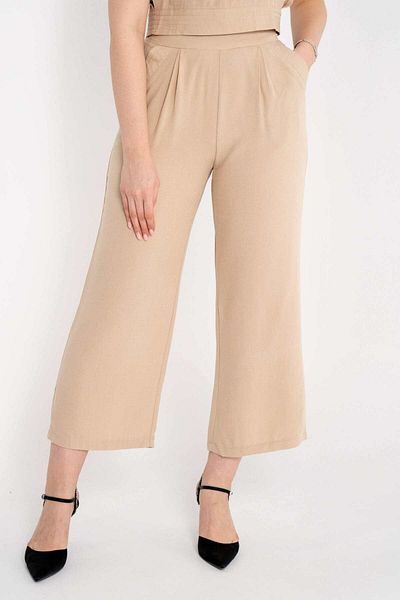 mica Women's Wide-Leg Solid Pants with Side Pockets