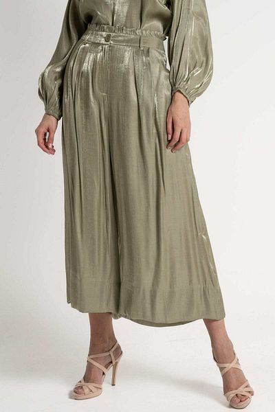 mica Shiny High-Waisted 3/4 Trousers
