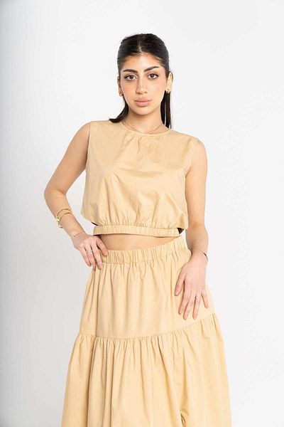 mica Women's Sleeveless Blouse with Side Openings