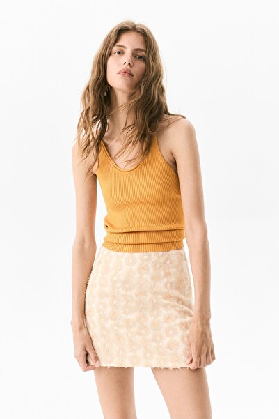 H&M Lastik Örgülü Kolsuz Üst