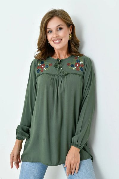 LİFERA Embroidered Şile Cloth Summer Mother Blouse