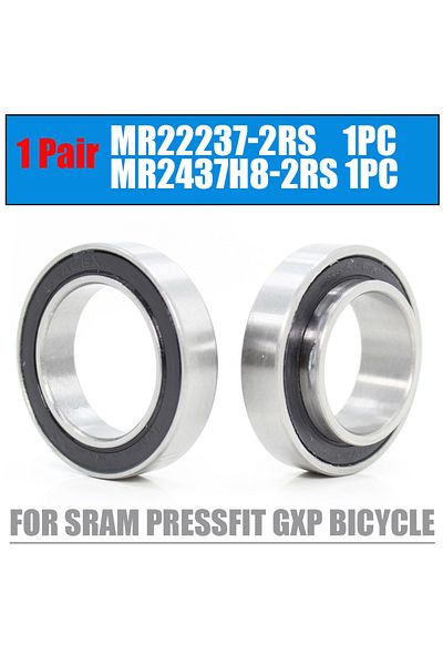 Choice 2PCS Bearings Wheel Set For SRAM Pressfit GXP Bicycle Bottom Bracket Repair Parts MR22237 MR2437H...