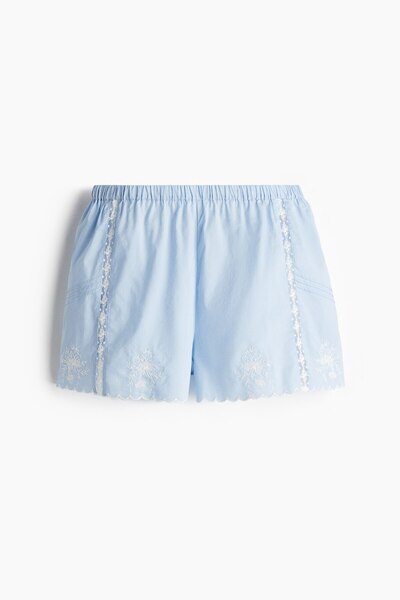H&M İşlemeli Pijama Şort