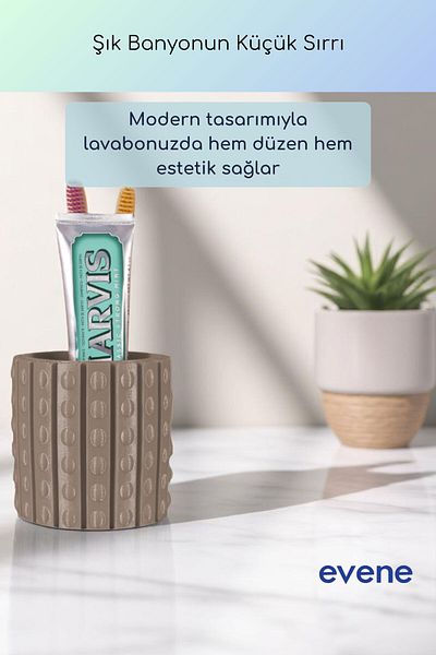 Evene Θήκη οδοντόβουρτσας Βάση οδοντόβουρτσας Βάση οδοντόβουρτσας Dark Mink Color Model 91