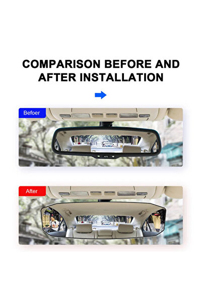 Choice large Wide Angle Convex Rearview Mirror Anti-Glare HD Glass Large Vision Car Interior Monitor for Ba