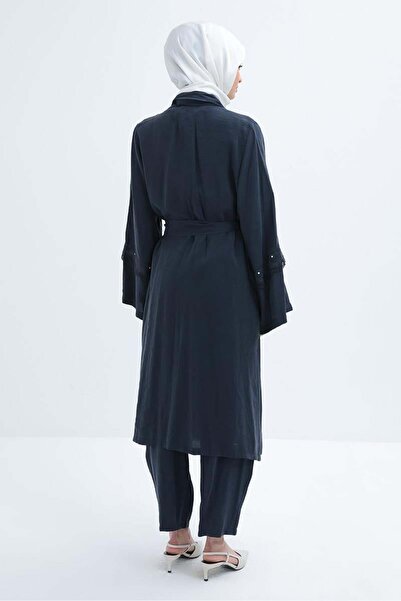 ALLDAY Indigo-Legged Fisto Detailed Modal Trousers Suit