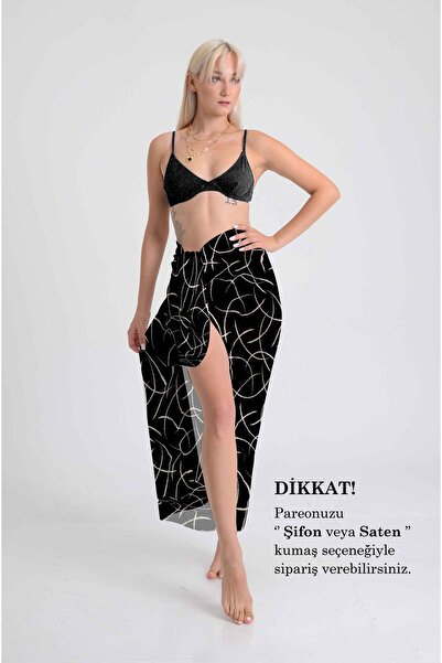 DESENİX نمط دائرة هندسية باريو |   100x145 سم |   شيفون / ساتان مطبوع رقمي