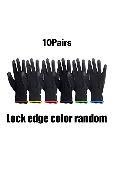 Choice8 قفازات عمل سوداء مطلية بمادة البولي يوريثين، مقاس XL، 10 أزواج، قابل ...