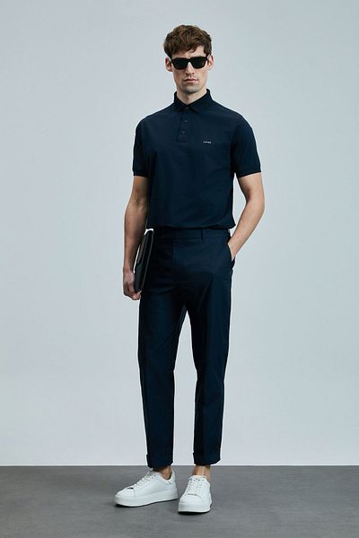 Lufian Tricou Luna Smart Polo pentru bărbați 111040228 Bleumarin