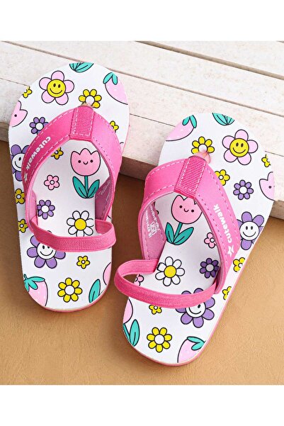 Cute Walk by Babyhug شبشب كيوت ووك من بيبي هاج بطبعة زهور وحزام خلفي - وردي