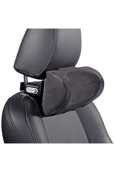 OEM HommyFine Car Neck Pillow, 27 x 17 x 13 cm, PU leather, foam, black