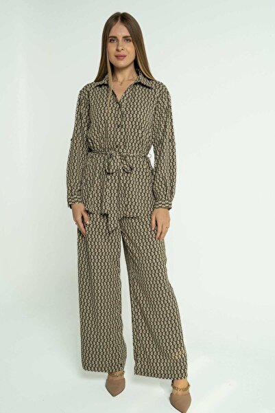 mica Women's Wide-Leg Printed Long Trousers
