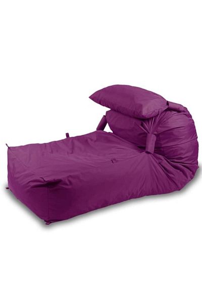 Pufrelax Fotoliu Yoga XL și Perna, material impermeabil - Magenta
