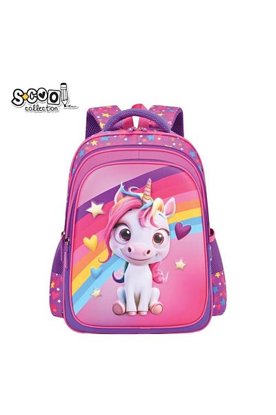 Lush Fashion Ghiozdan 3D Ergonomic, Unicorn 30x22x42cm