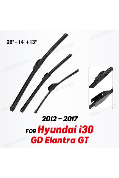 Choice Wiper Front & Rear Wiper Blades Set For Hyundai i30 GD Elantra GT 2012 - 2017 Windshield Windscre...