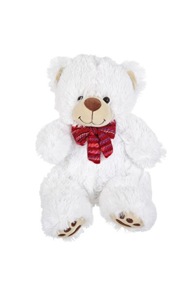 Actual Investing Jucărie de pluș, model ursuleț cu papion, 38 cm, alb