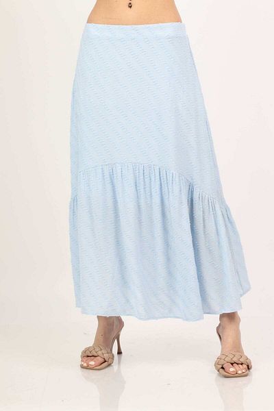 mica Women's Long Printed Skirt with Asymmetric Design