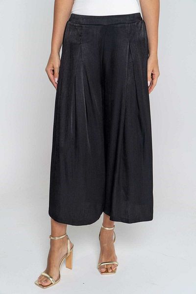 mica Women's Wide 3/4 Pants with Pleats
