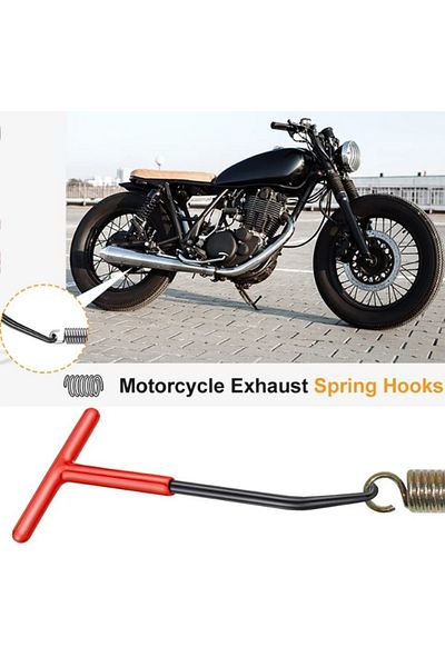 Choice 1pc Motorcycle Exhaust Spring Hook Universal T Shaped Handle Exhaust Pipe Spring Puller Installer...
