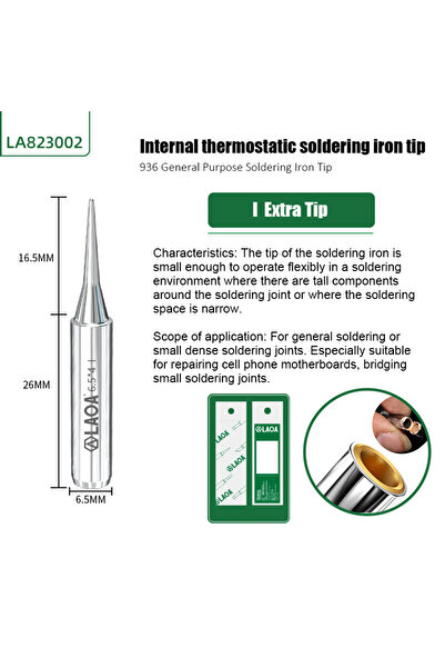 Choice محطة لحام كهربائية برأس مكواة لحام خالية من الرصاص من LAOA، درجة حرارة...