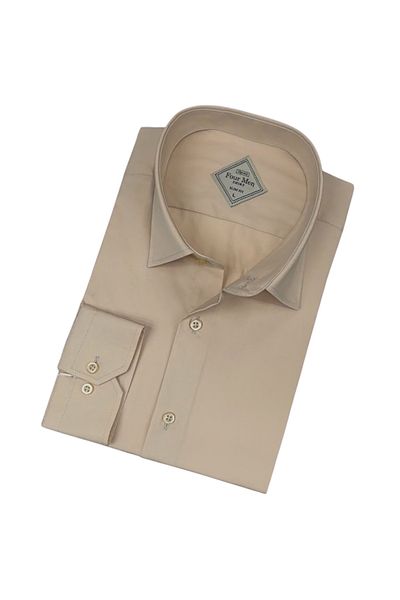 GÖMLEK GALERİSİ Slim Fit Slim Fit Plain Long Sleeve Men's Shirt