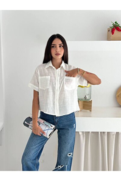 Noa Noa Cămașă cu mânecă scurtă și buzunar dublu cu detaliu în relief