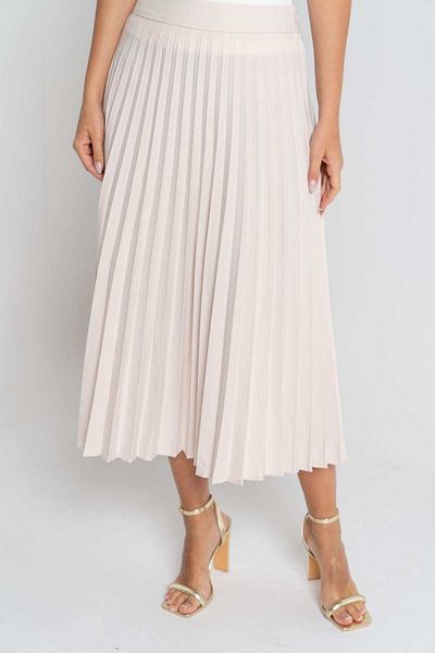 mica Plain Pleated Midi Skirt