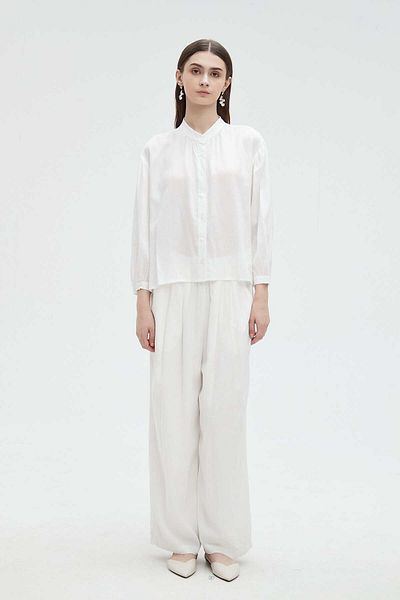 mica Long Sleeve Solid Women's Blouse
