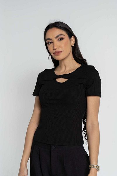 mica Women's Short-Sleeve Ribbed Open-Front Blouse