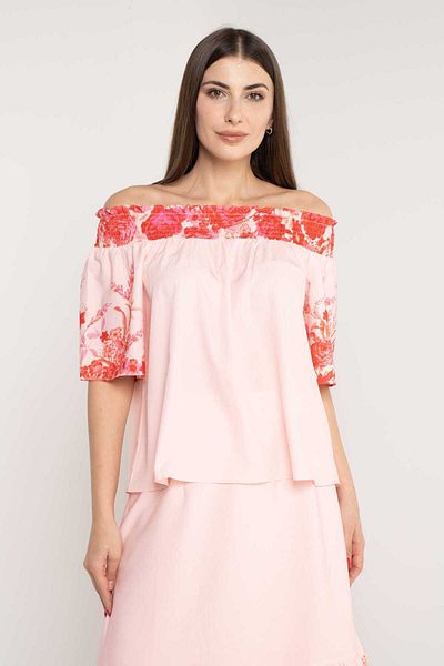mica Floral Off-Shoulder Butterfly Sleeve Blouse