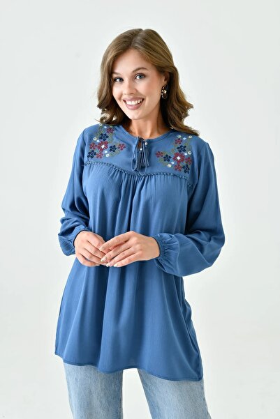 LİFERA Embroidered Şile Cloth Summer Mother Blouse