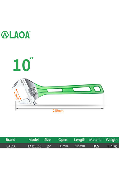 choice2 10inch LAOA Large Open Adjustable Spanner Light Weight Wrench Tools H...