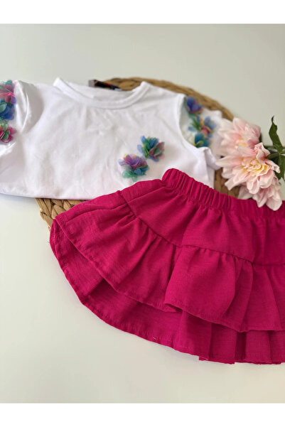 kidstalya Pink Skirt Suit