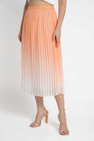mica Colorful Pleated Midi Skirt