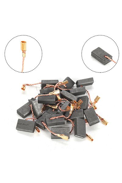 Choice 20pcs Motor Carbon Brushes With Wire Carbon Brush Spring For Bosch 125 Motor Angle Grinder 5x10x1...