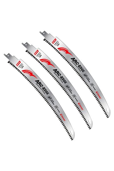 Choice Wood Cutting 12inch 3PCS 12 Inch Reciprocating Saw Blades, Japanese Teeth Wood Pruning Saw Blades 3