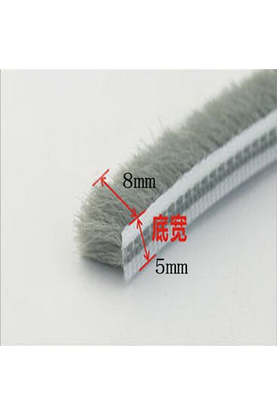 Choice 10M 5mm x 8mm aluminum sliding door window dust proof brush seal strip weatherstrip draught exclu...