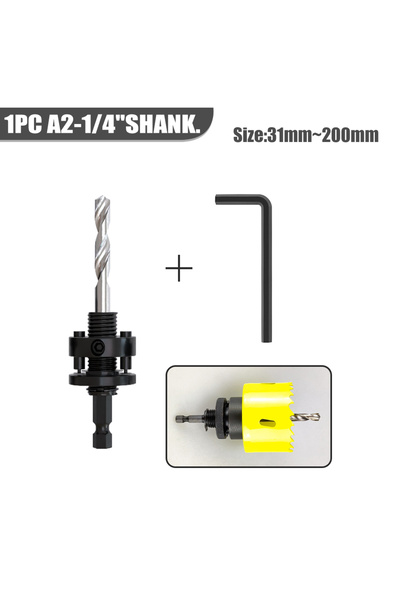 choice2 1PC A2-6.35mm 1Pc A2 A4 Hole Saw Arbor With Drill Bit For Bi-Metal Ho...