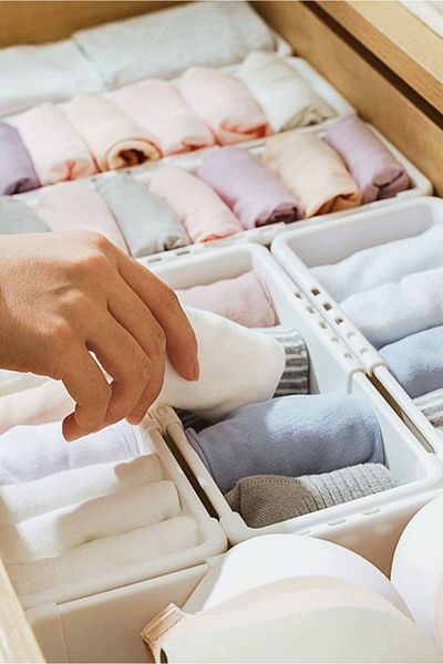 Bayev Flexi Set of 4 Expandable Drawer Organizer Organizer - Makeup Kitchen Jewelry Cabinet Organizer Set
